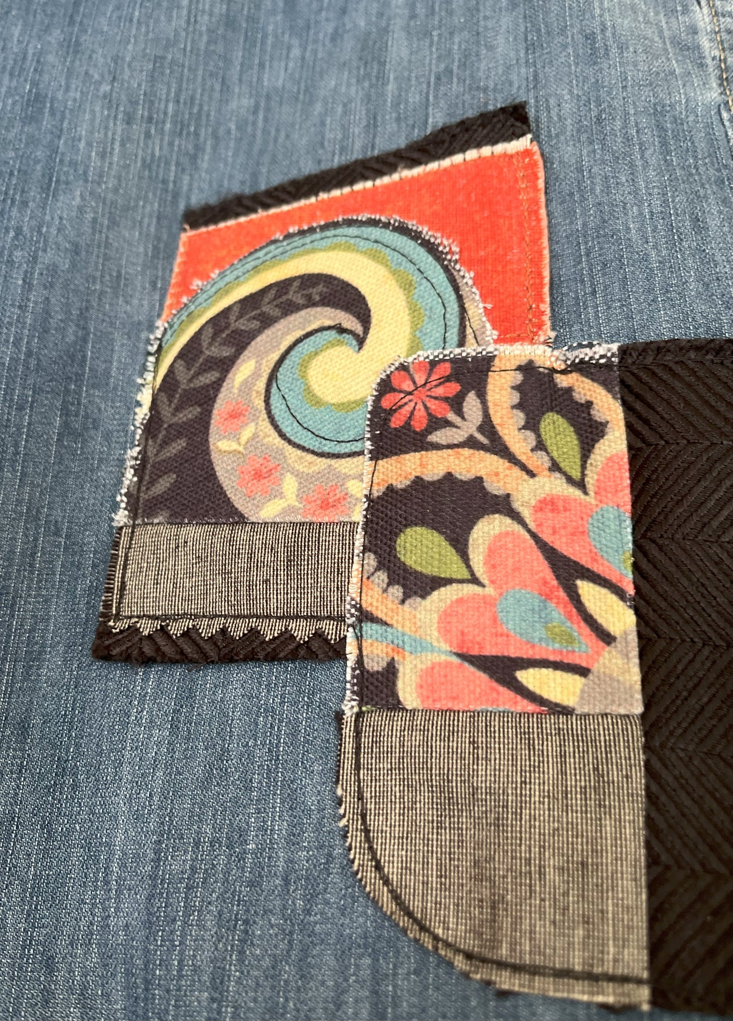 Geo-Retro Cropped Customized Jeans