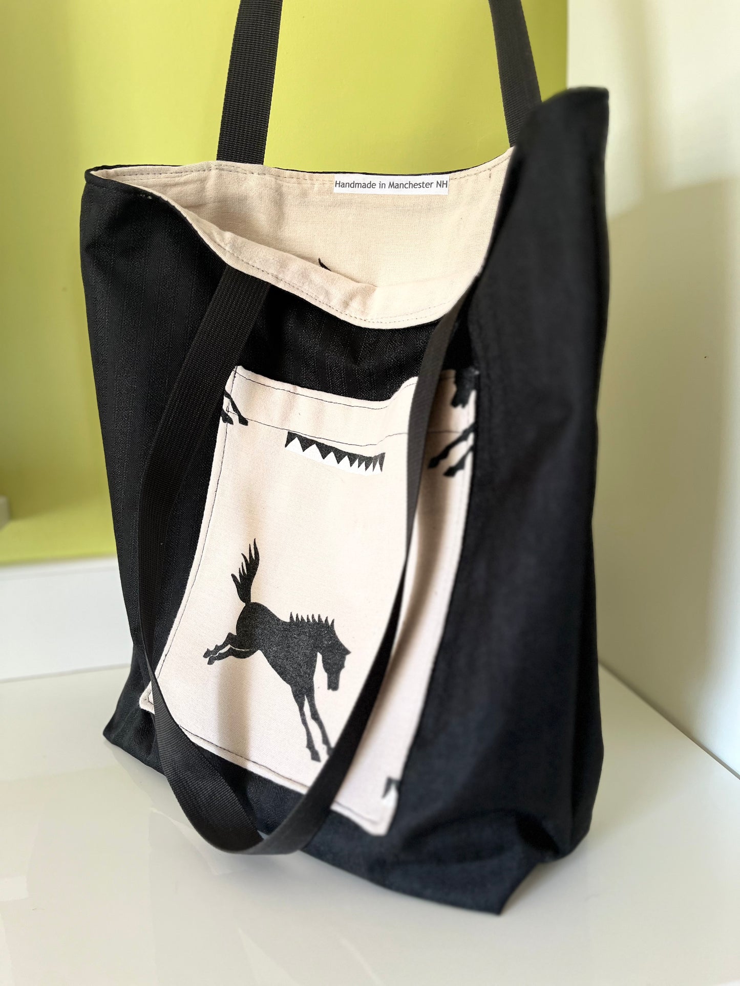 Black Horsey Tote