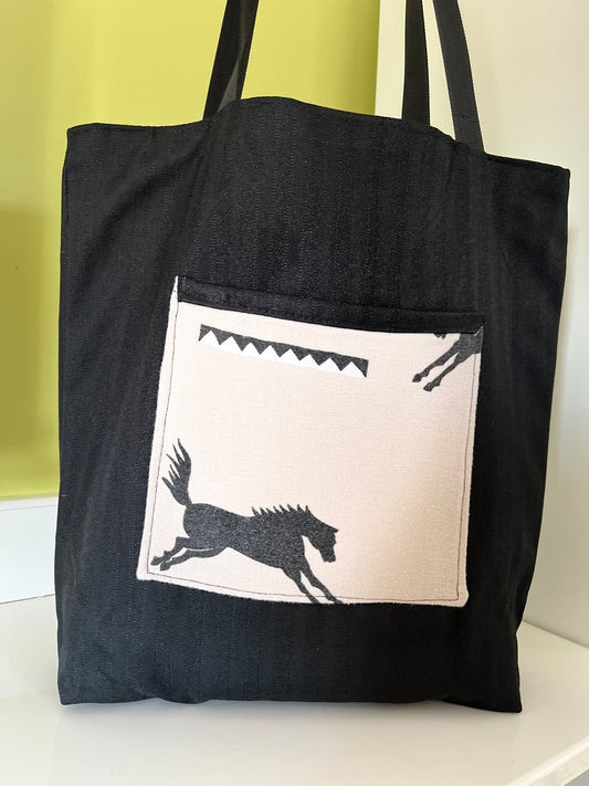 Black Horsey Tote