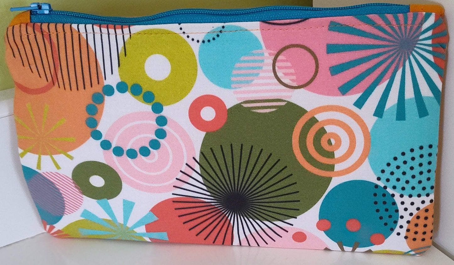 Zippered Pouch with Swivel Key Hook Inside