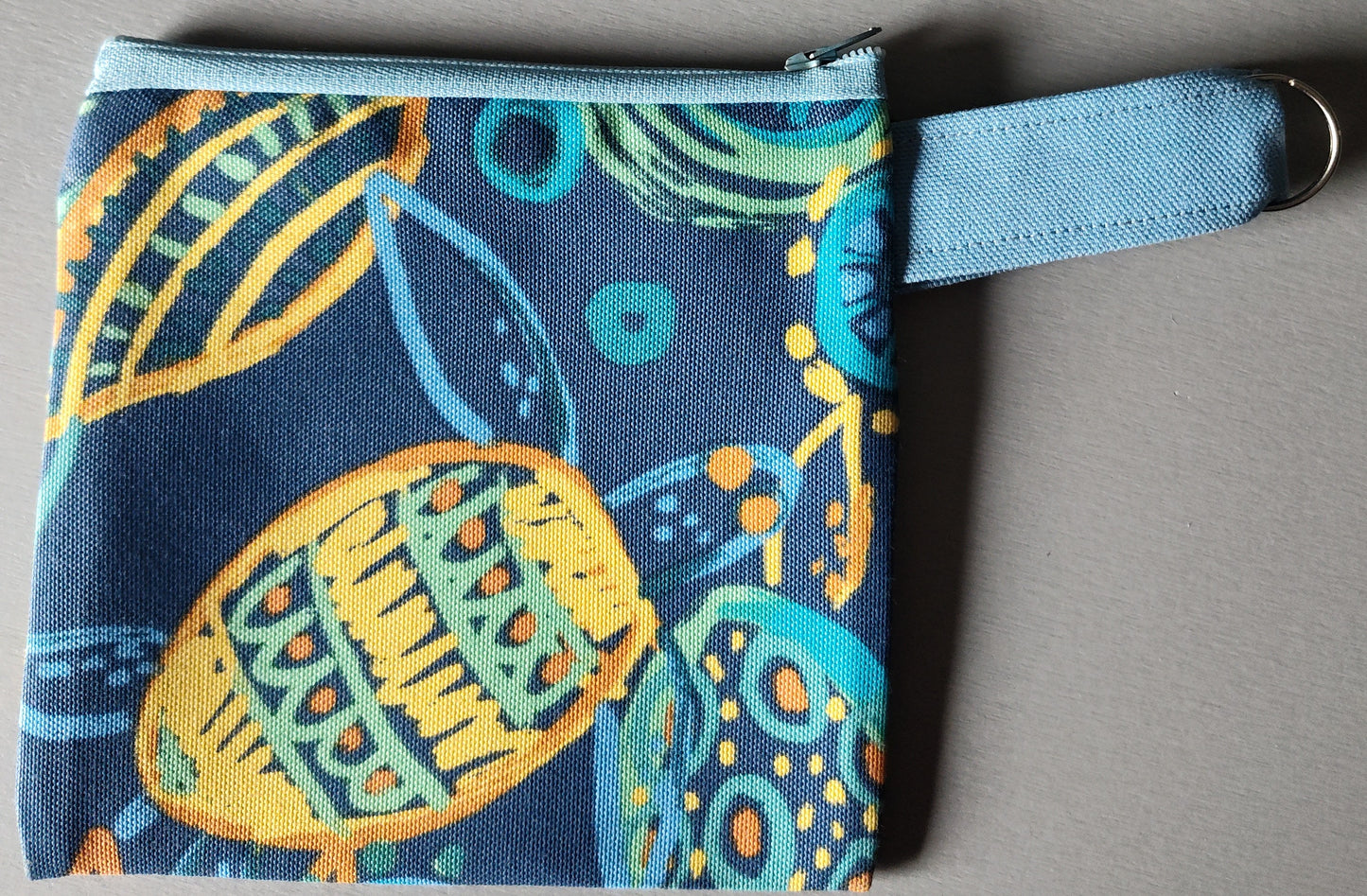 Playful Turtle Square Zippered Pouch - Square
