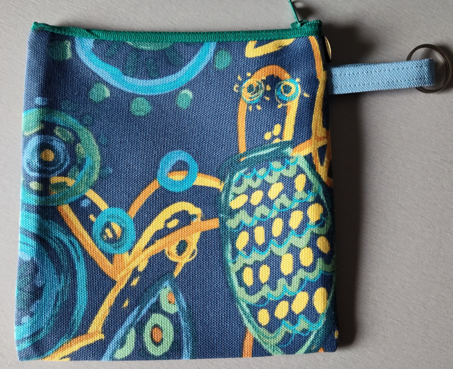 Playful Turtle Square Zippered Pouch - Square