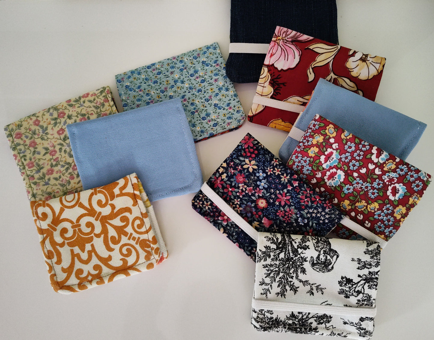 Card and Bill Wallet - Elastic or Velcro Closure