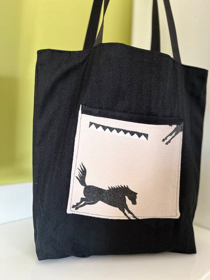 Black Horsey Tote