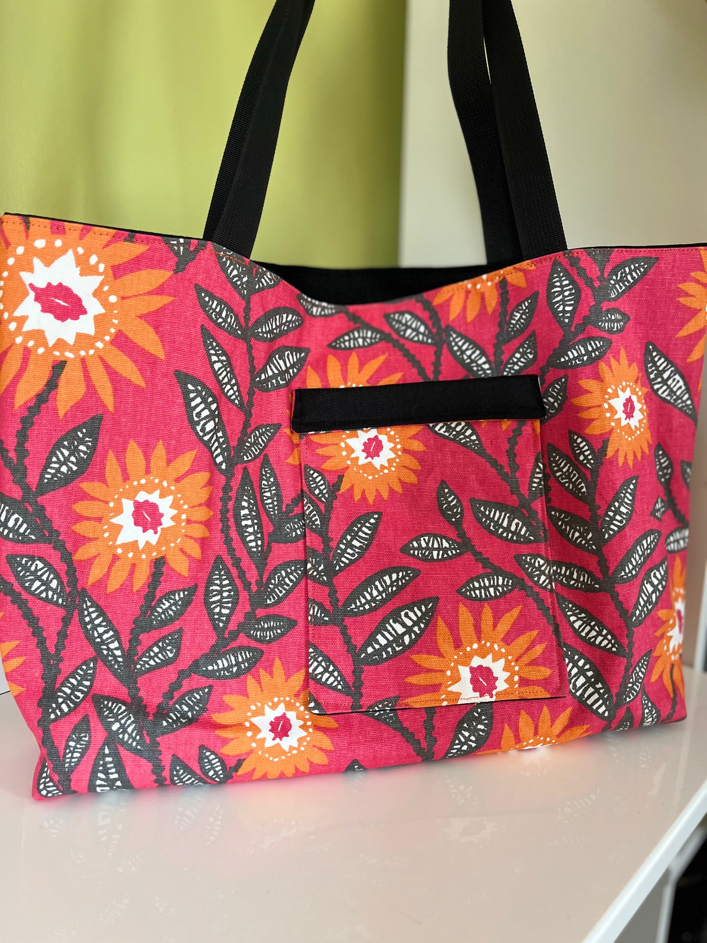 Extra Wide Canvas Tote