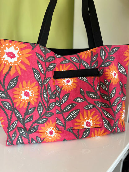 Extra Wide Canvas Tote