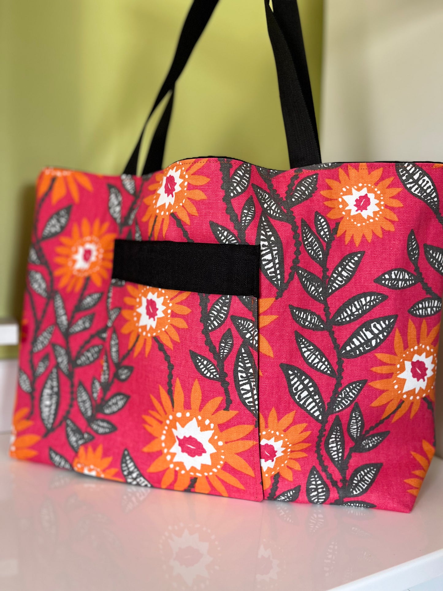 Extra Wide Canvas Tote