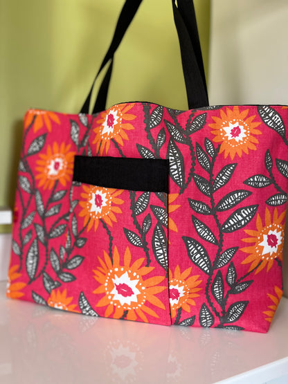 Extra Wide Canvas Tote