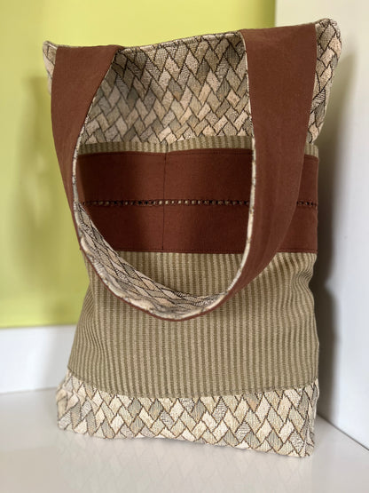 Extra Tall Reversible Upholstery Tote