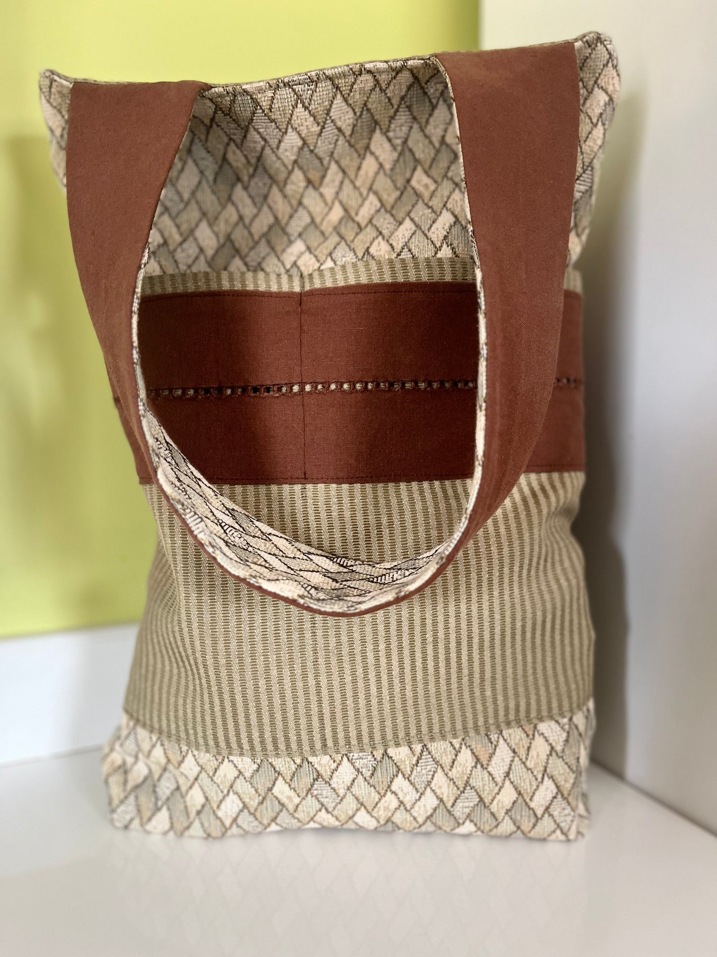 Extra Tall Reversible Upholstery Tote