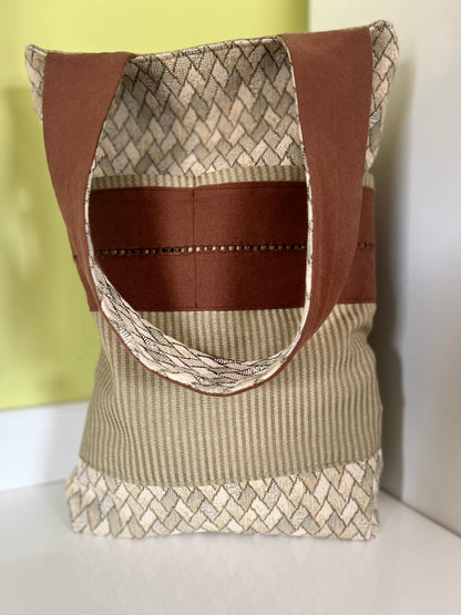 Extra Tall Reversible Upholstery Tote