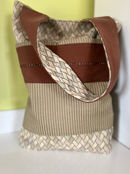Extra Tall Reversible Upholstery Tote