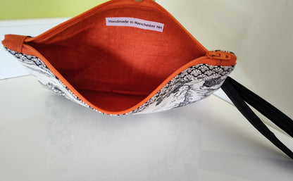 Flat Toile Zippered Pouch - Medium