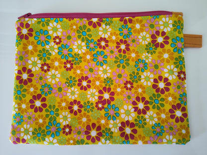 Large Tabbed Zippered Pouch