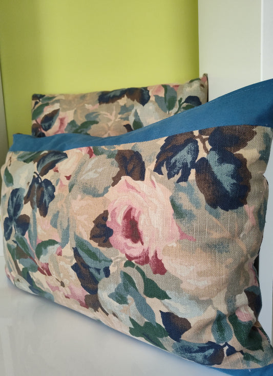 Throw Pillows from Upcycled Upholstery Fabric