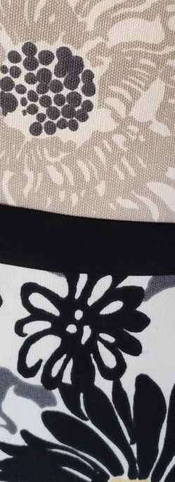 Small and Mighty Yellow and Black Flower Canvas Tote